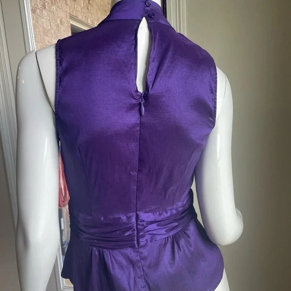 Gabrielle Union Sleeveless Deep Purple Shell sleeveless top size XS - Picture 4 of 9